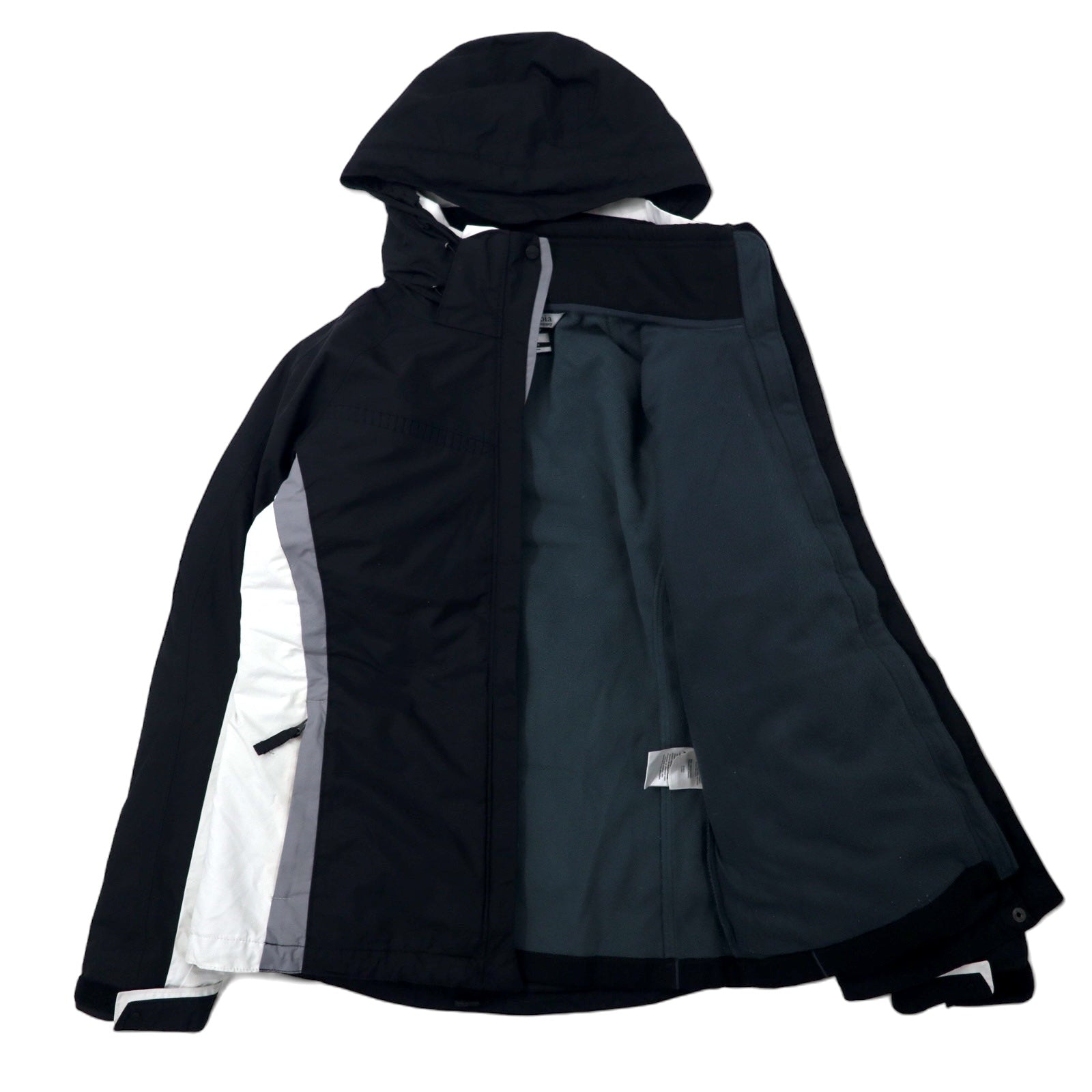 Columbia 3WAY マウンテンパーカー ソフトシェルジャケット M ブラック ナイロン OMNI-TECH 防水 フリースライナー フード着脱式 INTERCHANGE