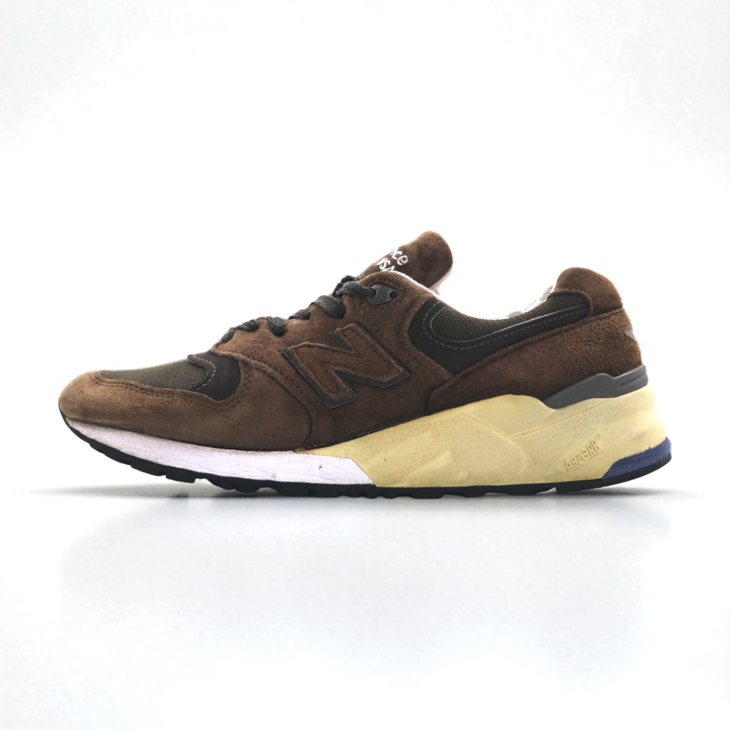 new balance USA製 999 スニーカー 26.5cm ブラウン スエード ABZORBメッシュ M999NJ