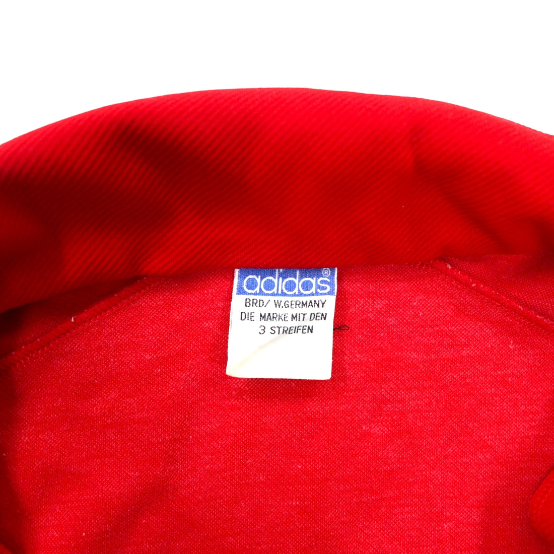 adidas West Germany 70s Track Jacket Jersey O Red Polyester Trefoil 3 Stripes