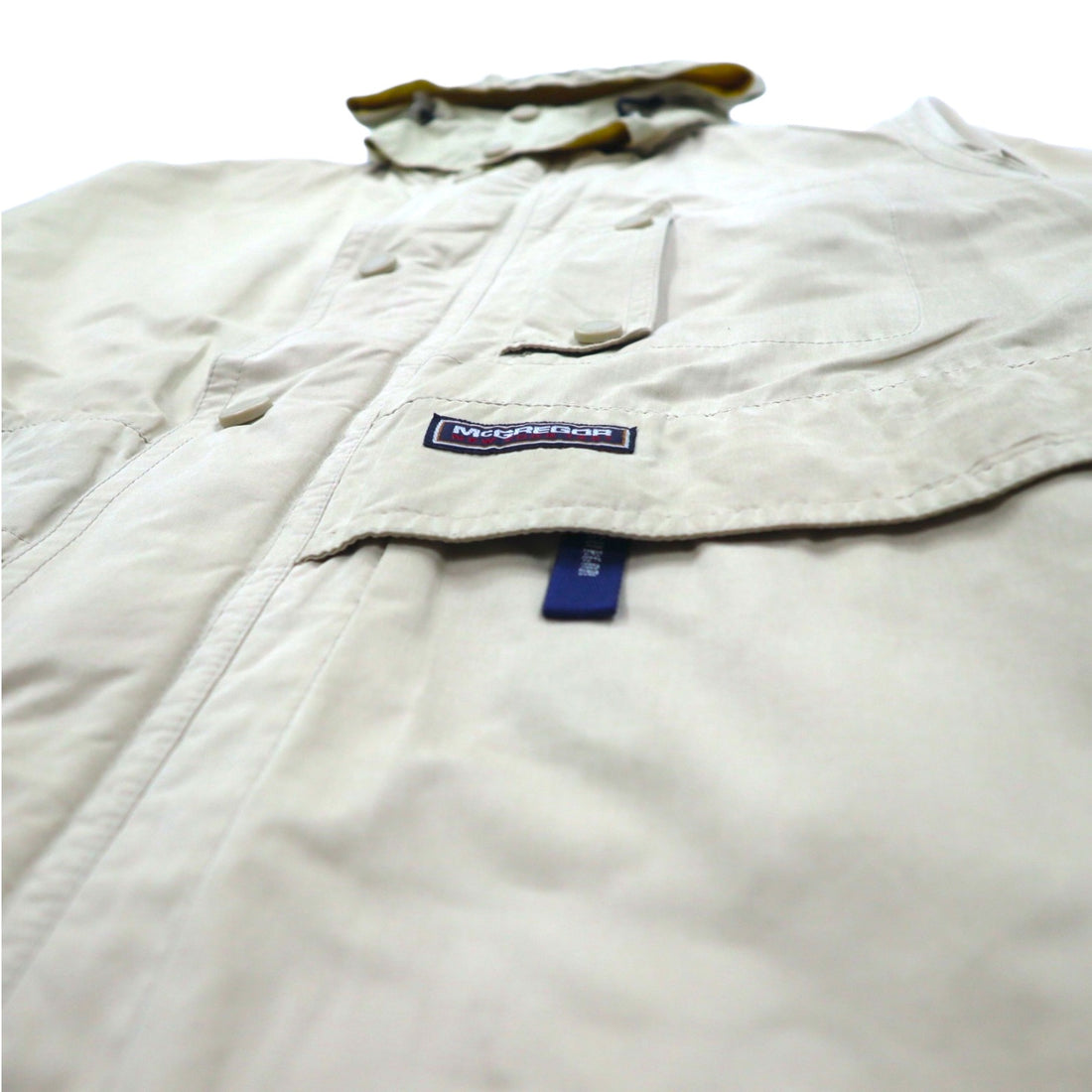 McGREGOR 90s Mountain Parka, Medium, Beige, Drawstring, Detachable Hood