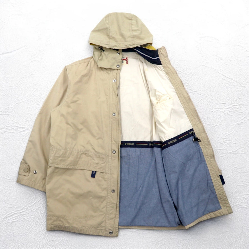 McGREGOR 90s Mountain Parka, Medium, Beige, Drawstring, Detachable Hood