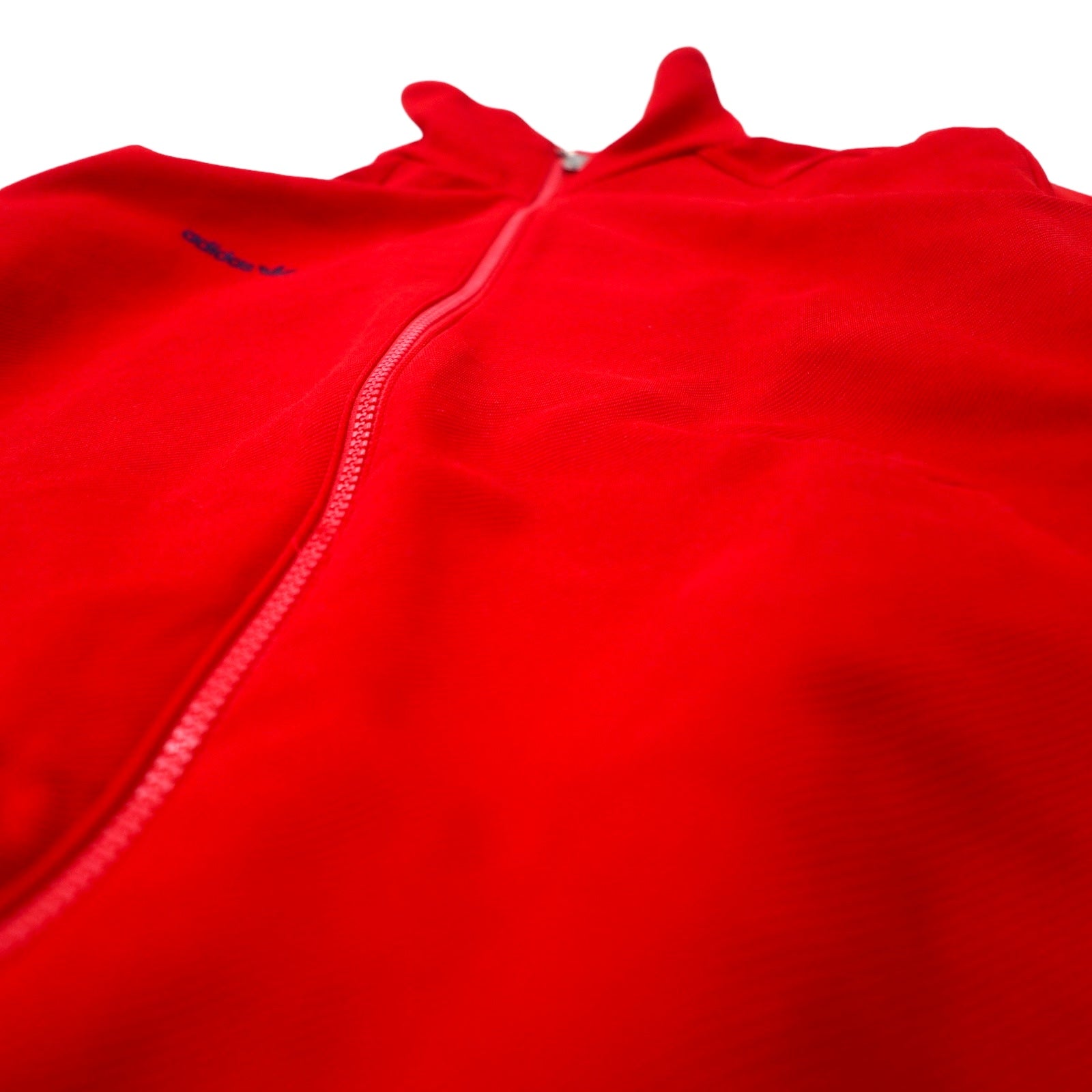 adidas 西ドイツ製 70年代 トラックジャケット ジャージ O レッド ポリエステル トレフォイル 3ストライプス