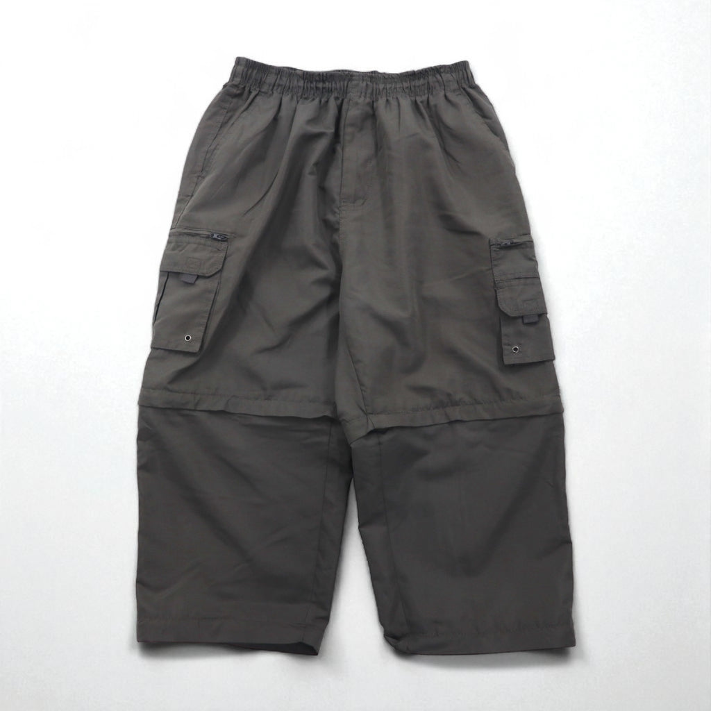 KOREX Outdoor 3-Way Convertible Cargo Shorts, XL, Gray, Drawcord, Utility Pockets