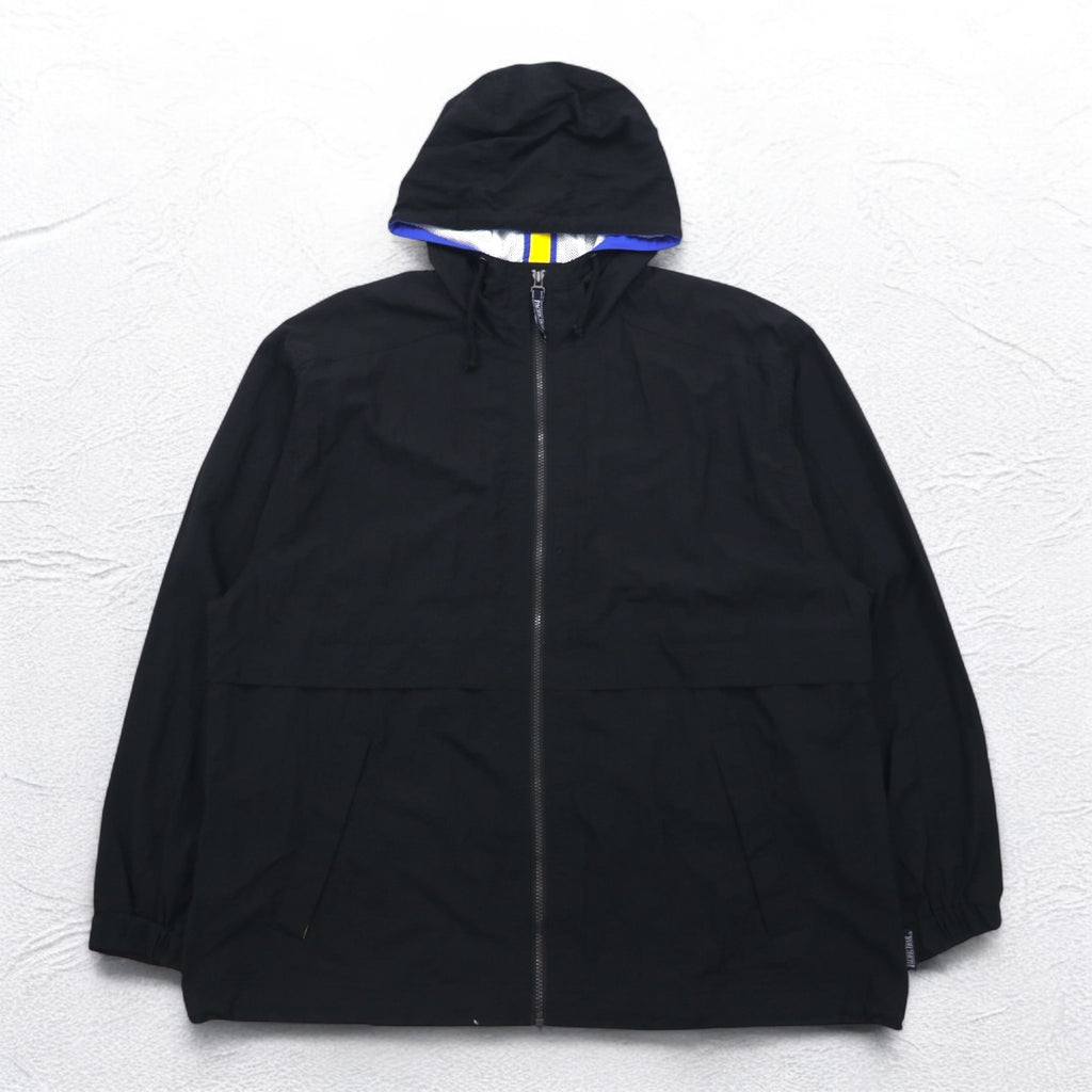 PACIFIC TRAIL (LONDON FOG) 90s Shell Parka L Black Nylon Drawcord Made in Sri Lanka