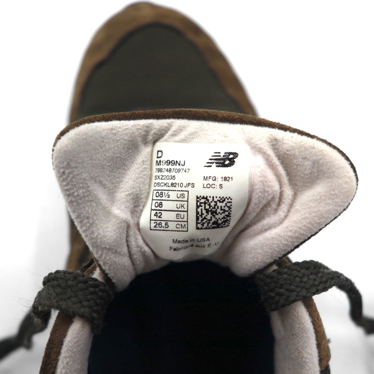 new balance USA製 999 スニーカー 26.5cm ブラウン スエード ABZORBメッシュ M999NJ