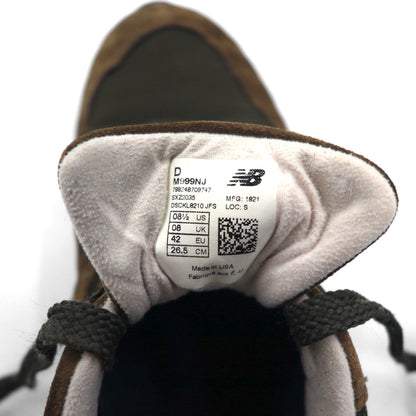 new balance USA製 999 スニーカー 26.5cm ブラウン スエード ABZORBメッシュ M999NJ
