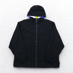 PACIFIC TRAIL (LONDON FOG) 90s Shell Parka L Black Nylon Drawcord Made in Sri Lanka