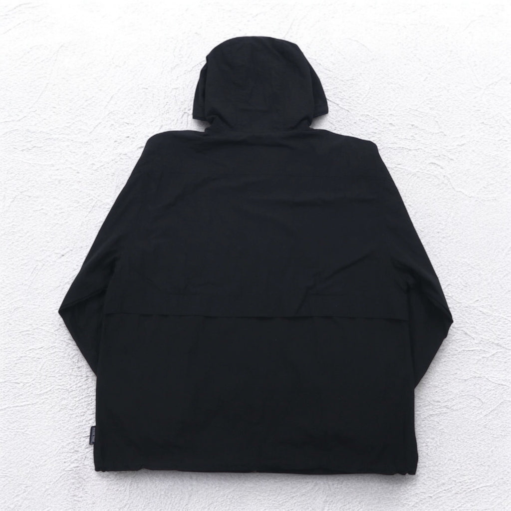 PACIFIC TRAIL (LONDON FOG) 90s Shell Parka L Black Nylon Drawcord Made in Sri Lanka