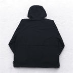 PACIFIC TRAIL (LONDON FOG) 90s Shell Parka L Black Nylon Drawcord Made in Sri Lanka