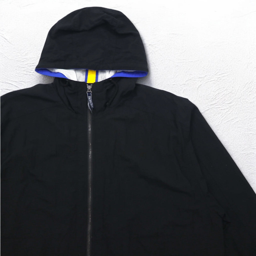 PACIFIC TRAIL (LONDON FOG) 90s Shell Parka L Black Nylon Drawcord Made in Sri Lanka