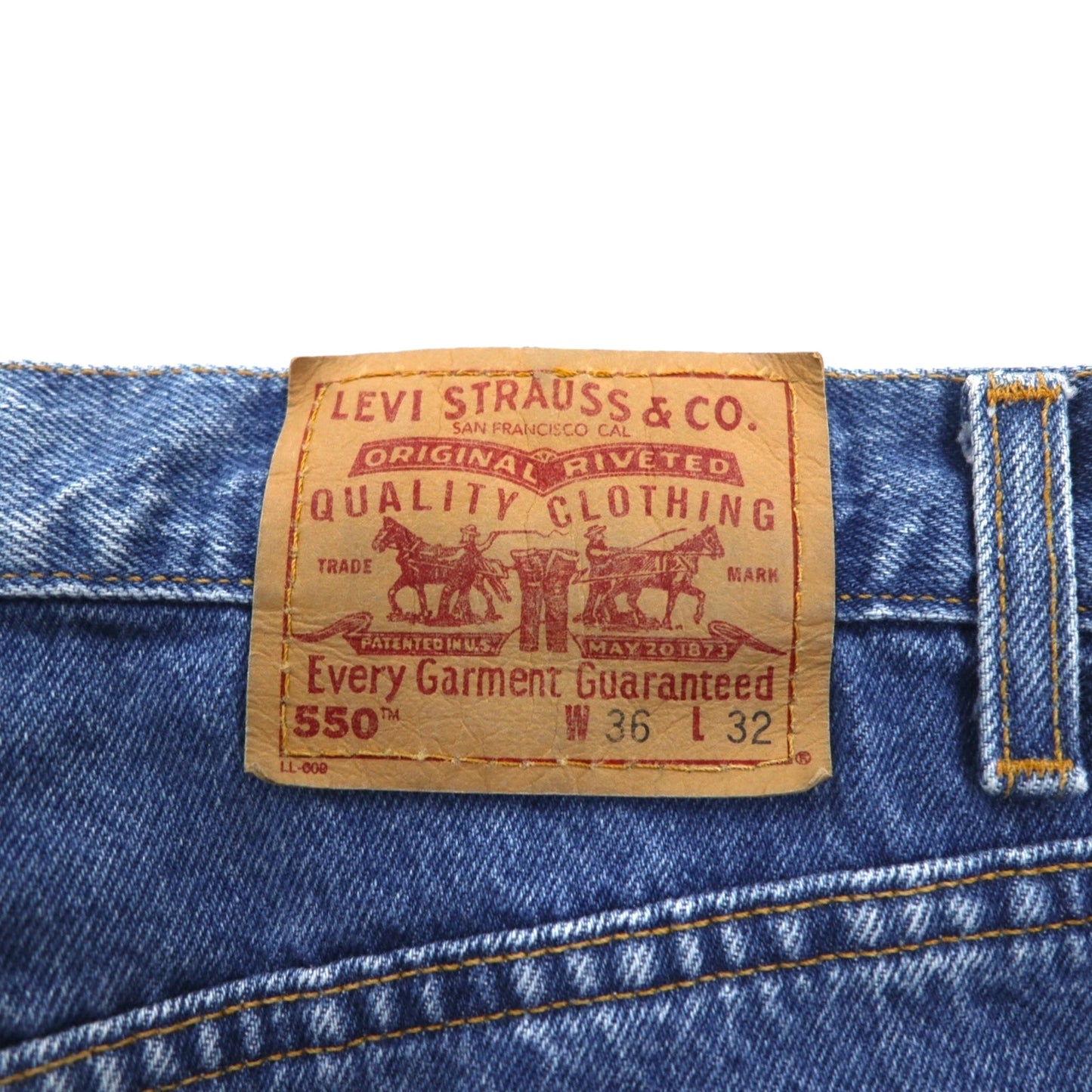 Levi's 00年代  USA製 550 バギー リラックスフィット テーパード デニムパンツ L インディゴ ブルー 00550-4891
