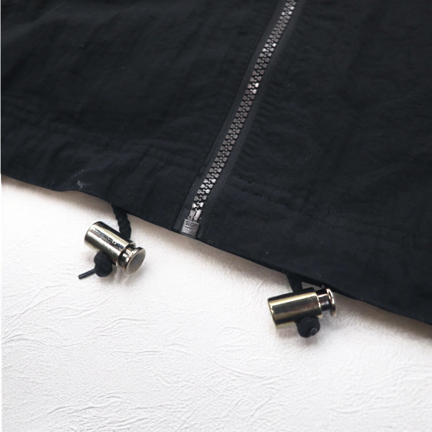 PACIFIC TRAIL (LONDON FOG) 90s Shell Parka L Black Nylon Drawcord Made in Sri Lanka