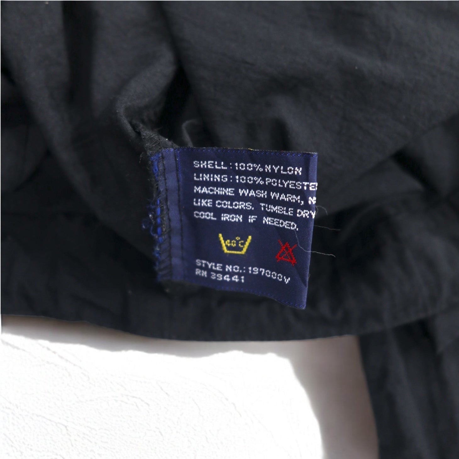 PACIFIC TRAIL (LONDON FOG) 90s Shell Parka L Black Nylon Drawcord Made in Sri Lanka