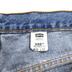 Levi's 00s USA Made 550 Baggy Relaxed Fit Tapered Denim Pants L Indigo Blue 00550-4891