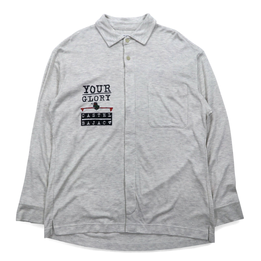 Castelbajac sport 90s Polynosic shirt XL grey cotton YOUR GLORY made in Japan