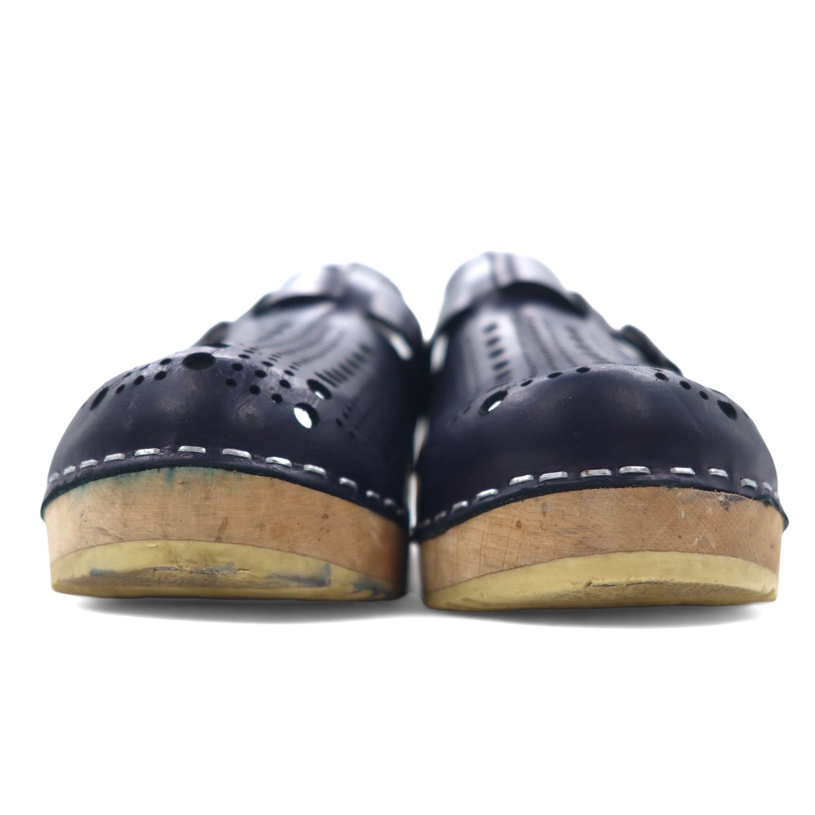 Sac exclusive sabot Swedish clog sandals 23cm navy leather