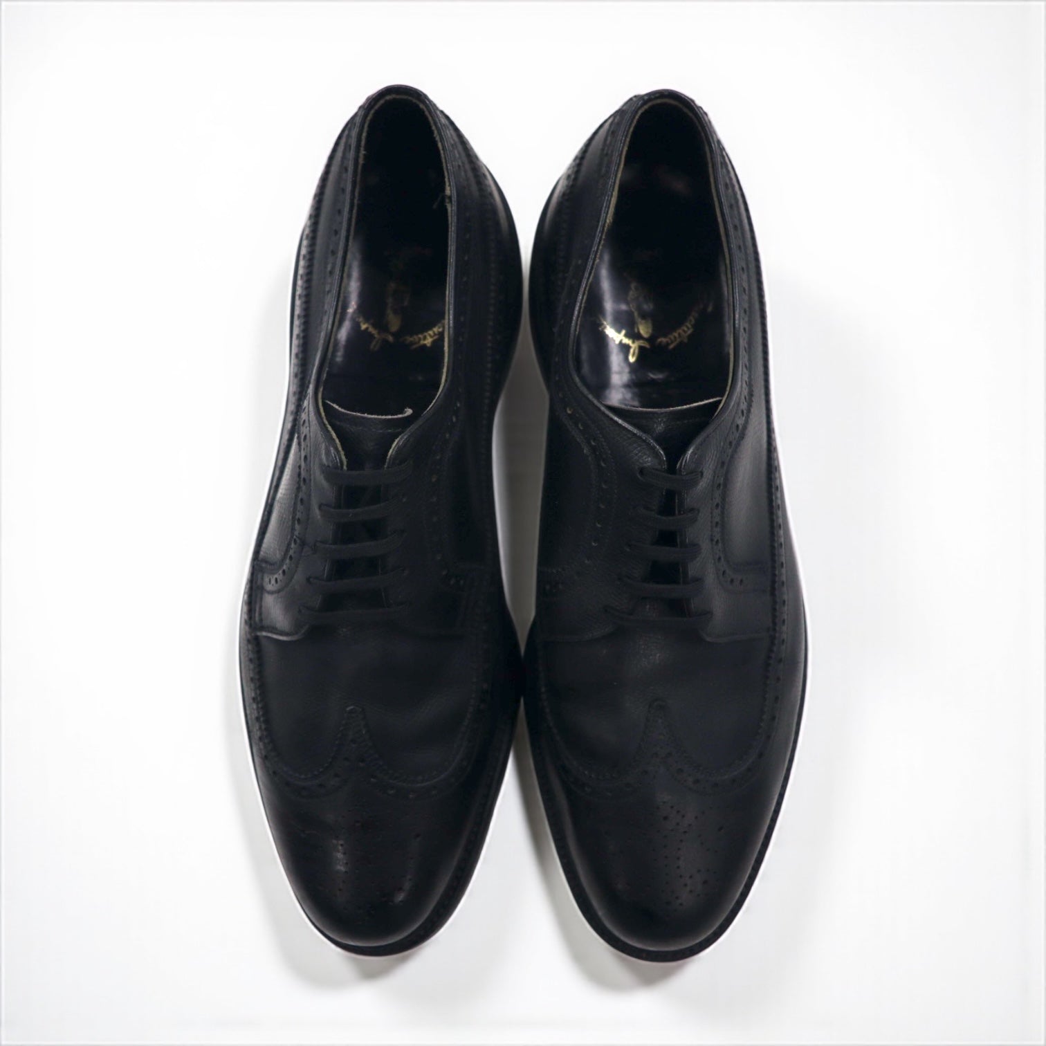 80s USA Vintage Wingtip Shoes MASON 80s Made in USA Wingtip Dress Shoes Size 28.5cm Goodyear Welt Medallion Executive Imperials by MASON 9663D1