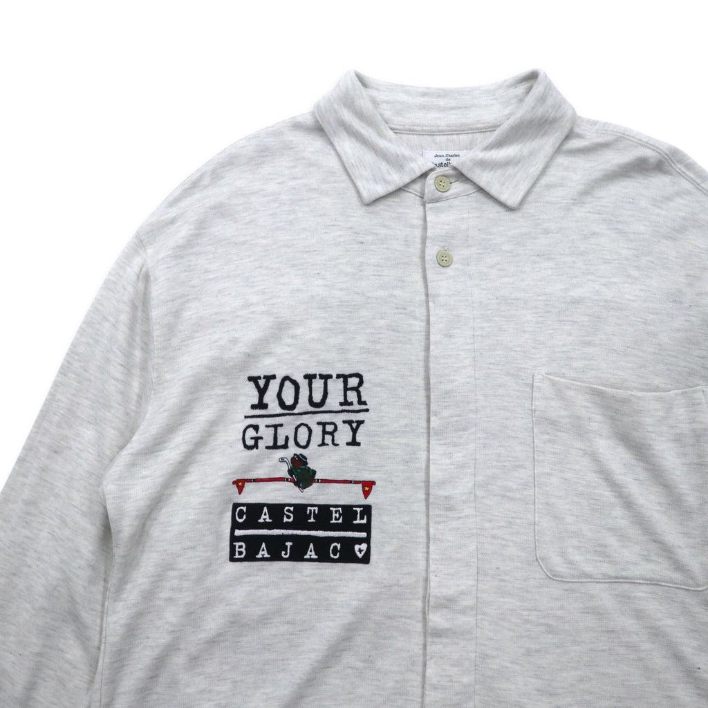 Castelbajac sport 90s Polynosic shirt XL grey cotton YOUR GLORY made in Japan