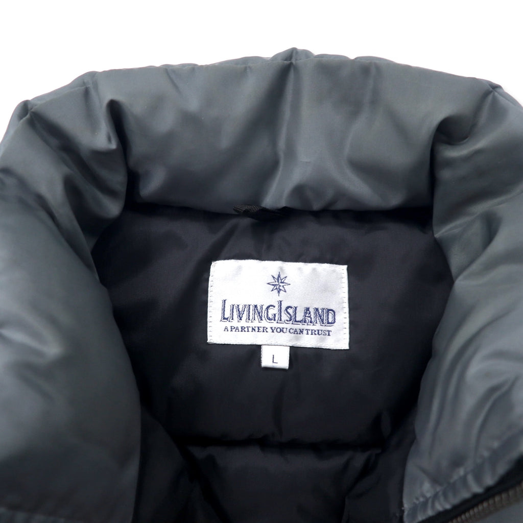 LIVING ISLAND Stand Collar Insulated Vest L Grey Polyester