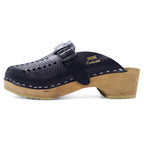 日本然リトテ-古着オンライン-Sac exclusiv sabot スウェーデン製 サボ サンダル 23cm ネイビー レザー-Sac exclusiv sabot Sweden Made Sabot Sandals US6 Navy Leather