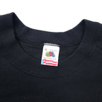 FRUIT OF THE LOOM USA made 90s printed sweatshirt XL black cotton fleece lining St. Maarten