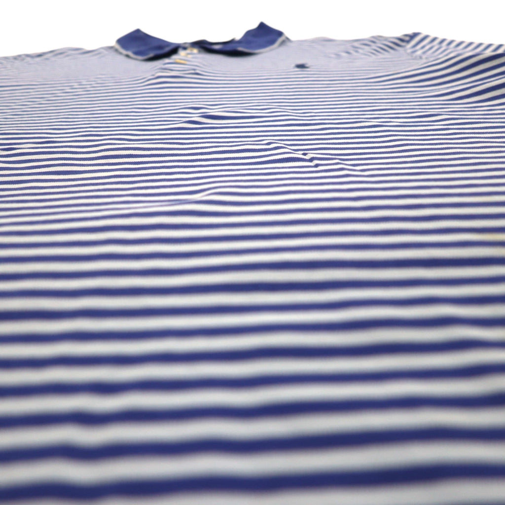 POLO RALPH LAUREN Classic Fit Striped Polo Shirt XL Blue Cotton Small Pony Embroidery
