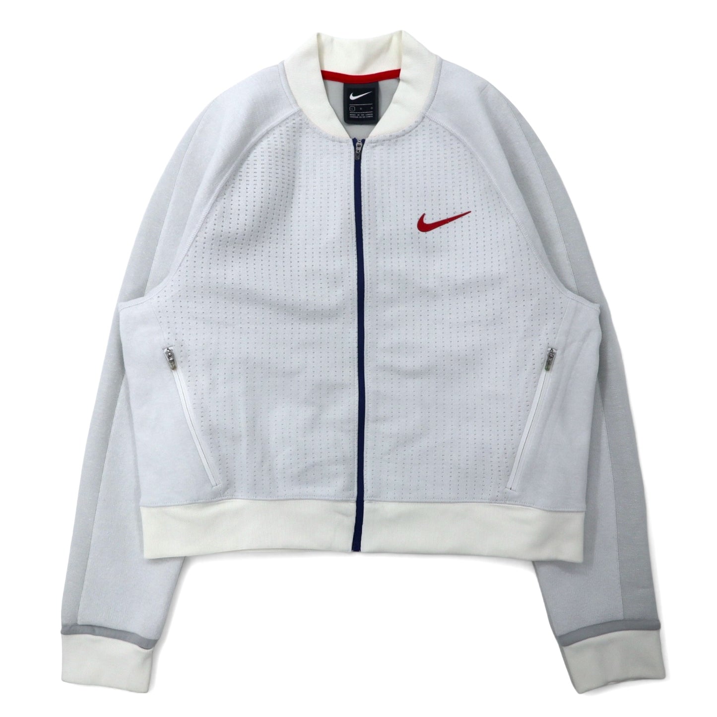 NIKE トラックジャケット ジャージ L ホワイト ポリエステル スウォッシュ NSW Tech Fleece Collared Jacket CZ3619-100