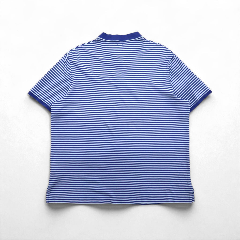 POLO RALPH LAUREN Classic Fit Striped Polo Shirt XL Blue Cotton Small Pony Embroidery