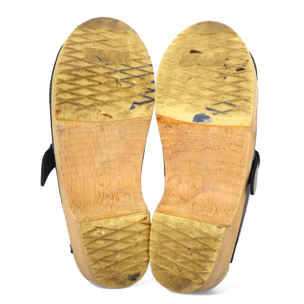 Sac exclusive sabot Swedish clog sandals 23cm navy leather