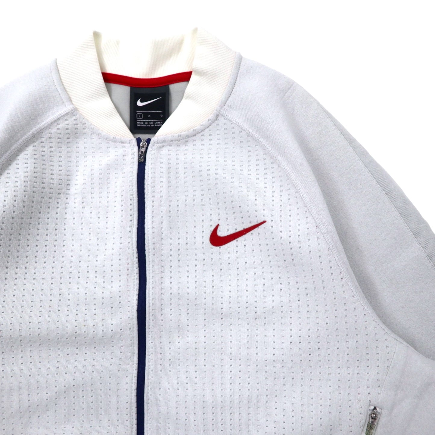 NIKE トラックジャケット ジャージ L ホワイト ポリエステル スウォッシュ NSW Tech Fleece Collared Jacket CZ3619-100