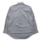 LANVIN CLASSIQUE 90s Button-down Shirt, S, Grey, Cotton, Windowpane Check