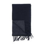 POLO RALPH LAUREN Made in Italy Scarf Black Grey Small Pony Embroidery