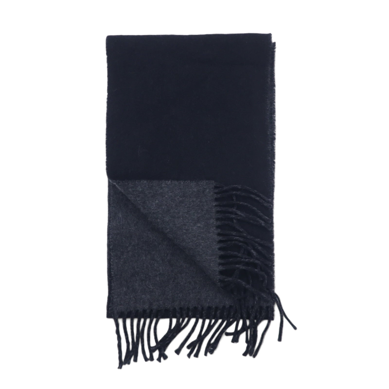 POLO RALPH LAUREN Made in Italy Scarf Black Grey Small Pony Embroidery