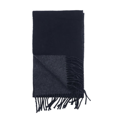 POLO RALPH LAUREN イタリア製 マフラー ブラック グレー スモールポニー 刺繍