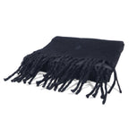 POLO RALPH LAUREN Made in Italy Scarf Black Grey Small Pony Embroidery