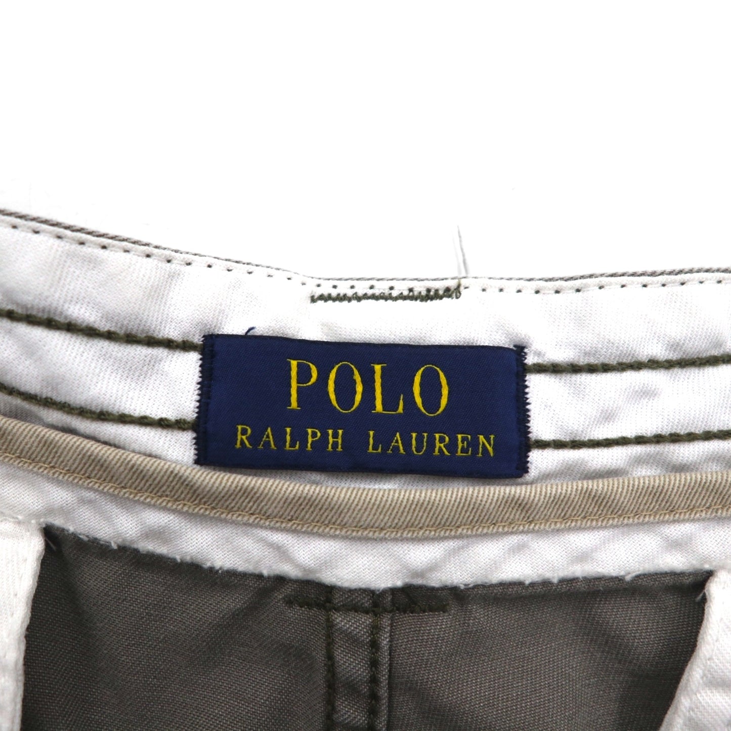 POLO RALPH LAUREN ポロチノ ショート カーゴパンツ ハーフパンツ L カーキ コットン
