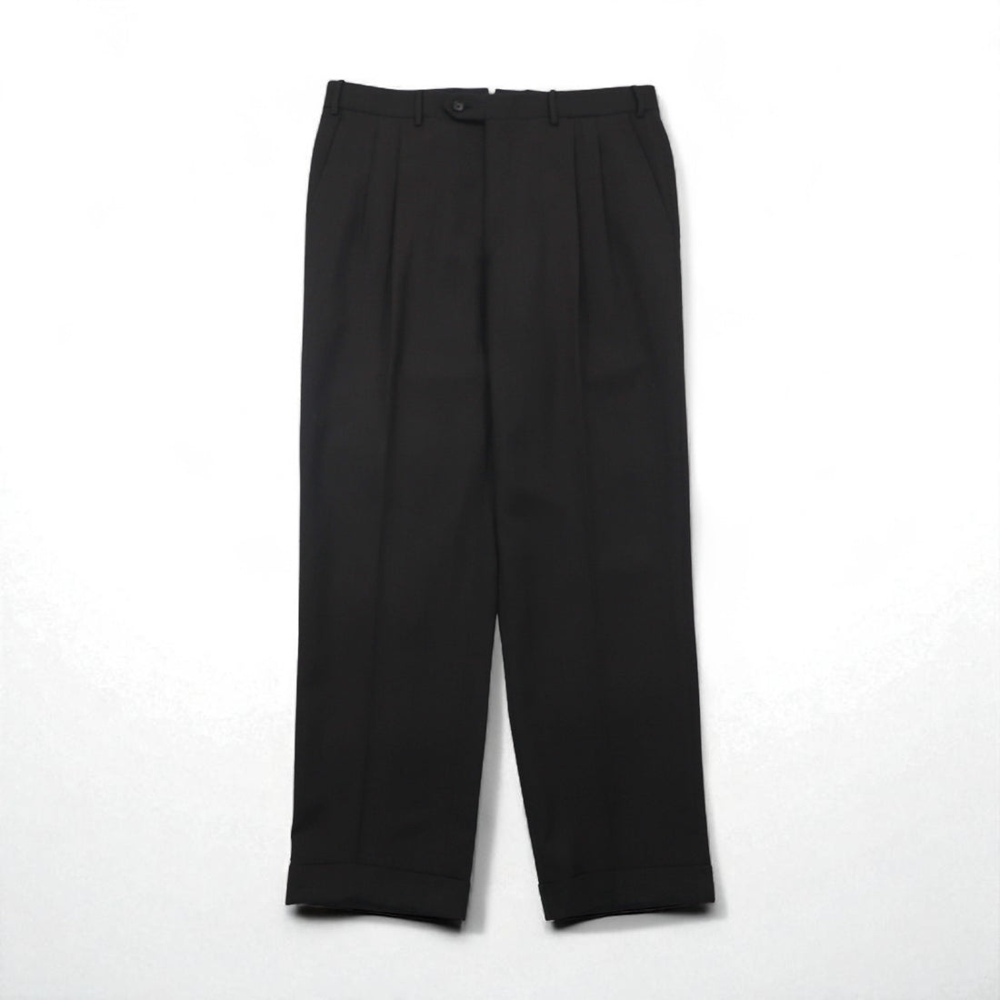 Italy Vintage Trousers CORNELIANI イタリア製 ２タック ワイド スラックス パンツ XL ブラウン ウール