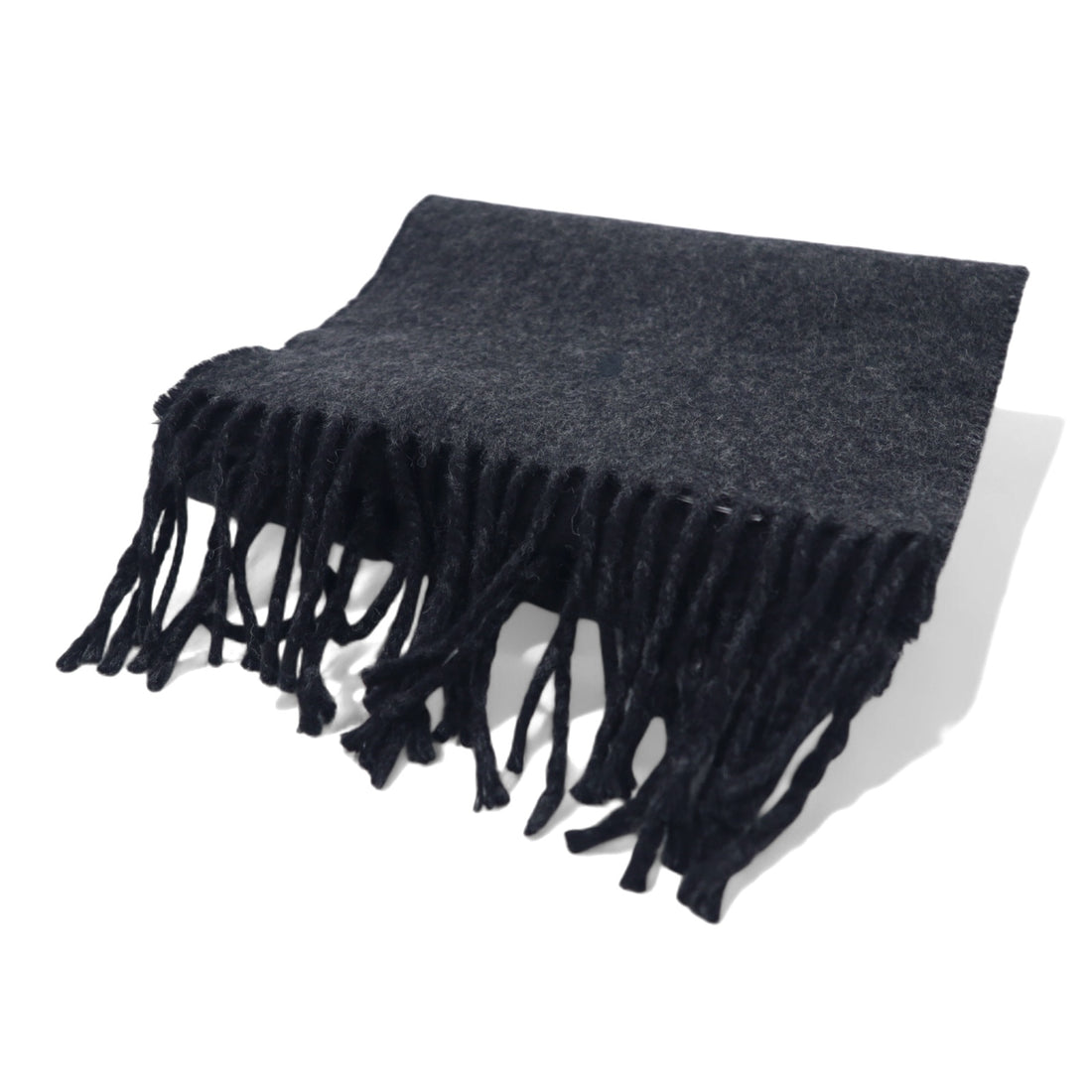 POLO RALPH LAUREN Made in Italy Scarf Black Grey Small Pony Embroidery