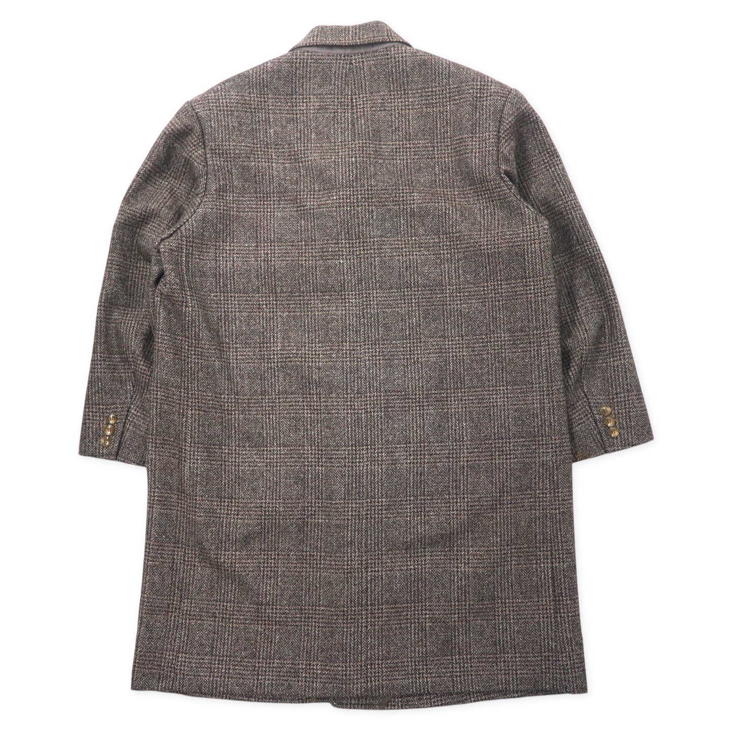 Vintage British Tweed Over Coat 60年代 CLOTH MADE BY CROMBIE OF SCOTLAND チェスターコート M グレー グレンチェック ウール