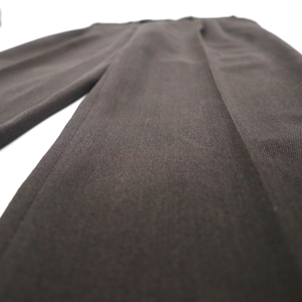 Italy Vintage CORNELIANI Trousers, Made in Italy, Double-Tuck Wide Leg Trousers, XL, Brown Wool