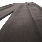Italy Vintage CORNELIANI Trousers, Made in Italy, Double-Tuck Wide Leg Trousers, XL, Brown Wool
