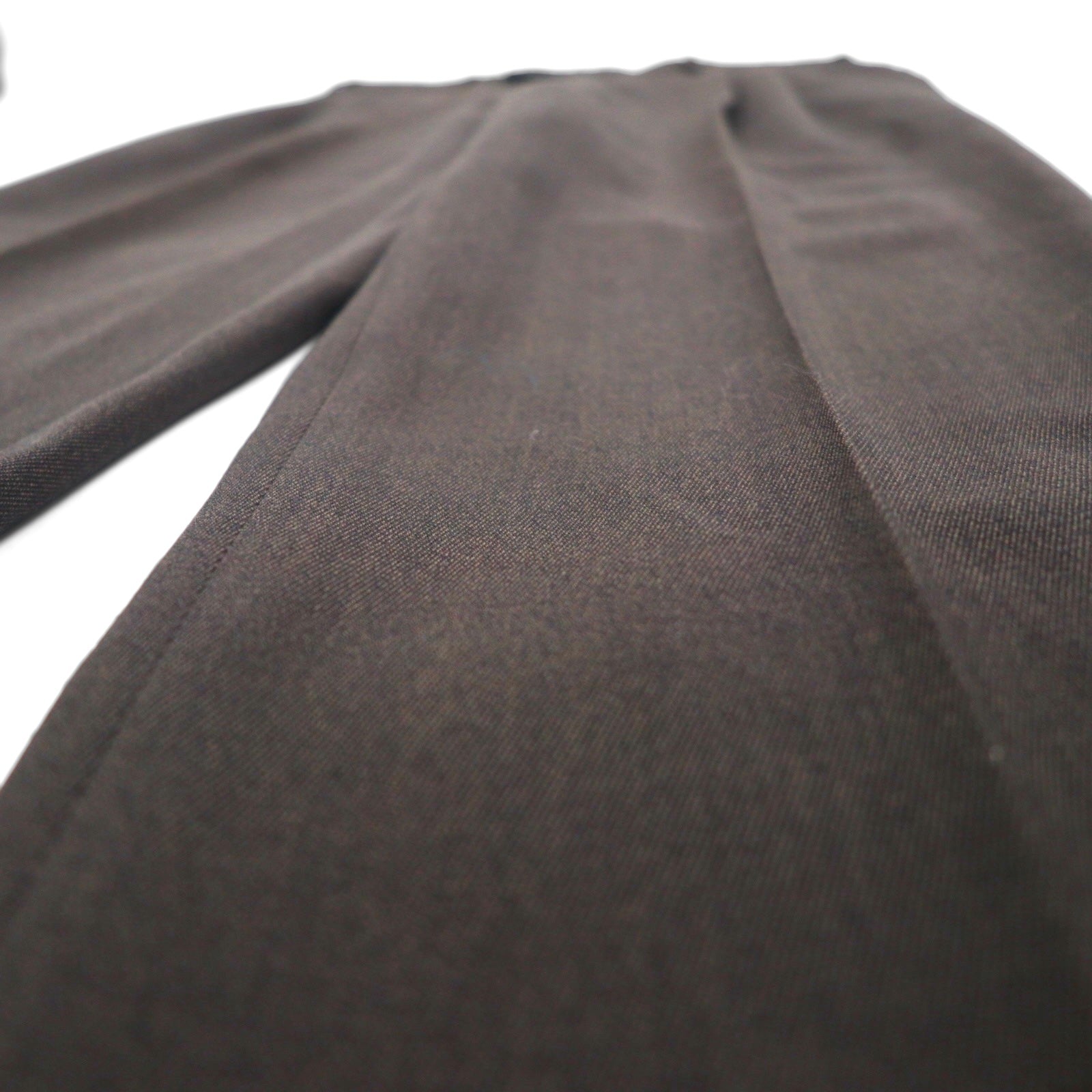 Italy Vintage CORNELIANI Trousers, Made in Italy, Double-Tuck Wide Leg Trousers, XL, Brown Wool