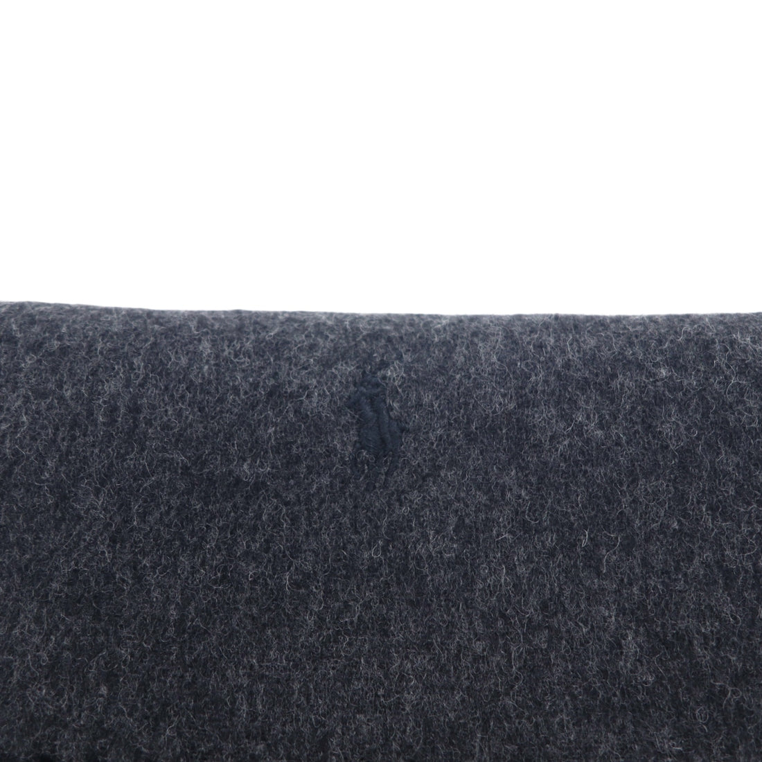 POLO RALPH LAUREN Made in Italy Scarf Black Grey Small Pony Embroidery