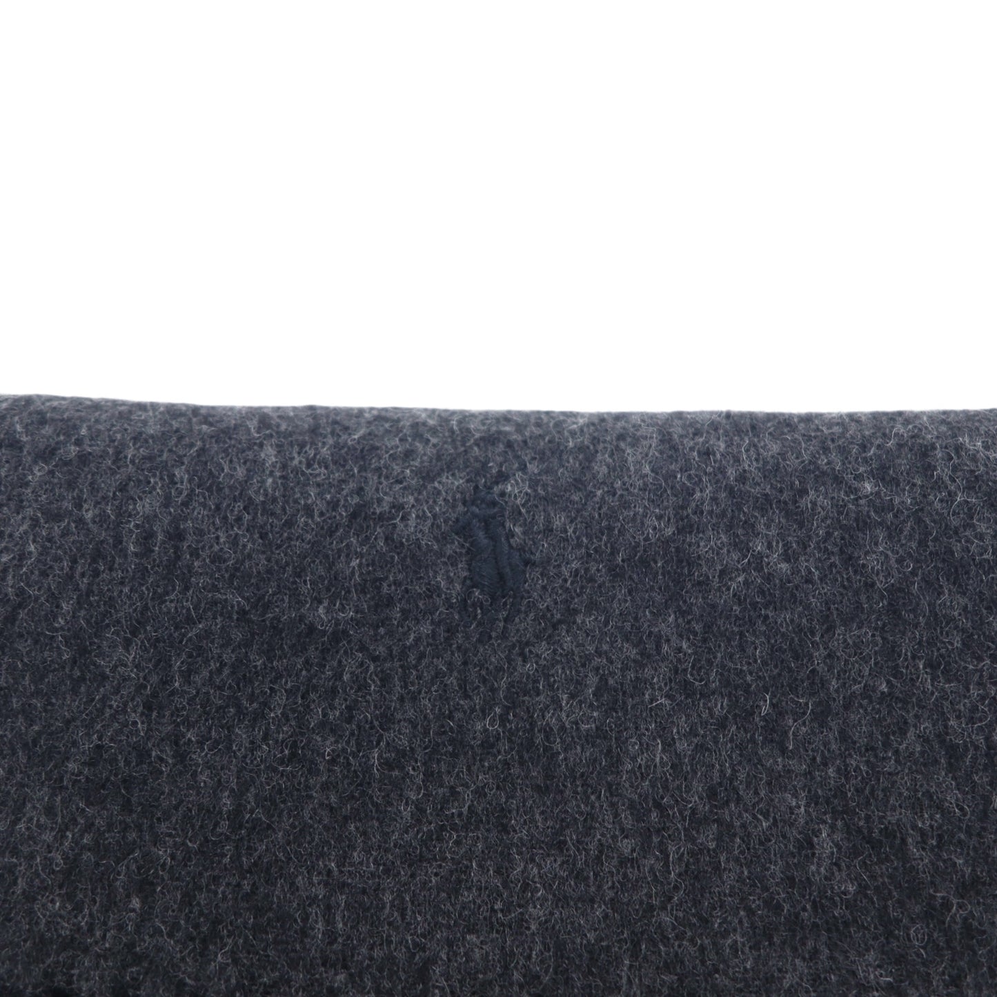 POLO RALPH LAUREN イタリア製 マフラー ブラック グレー スモールポニー 刺繍