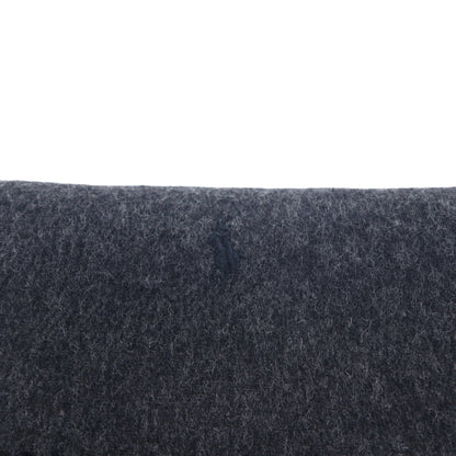 POLO RALPH LAUREN イタリア製 マフラー ブラック グレー スモールポニー 刺繍