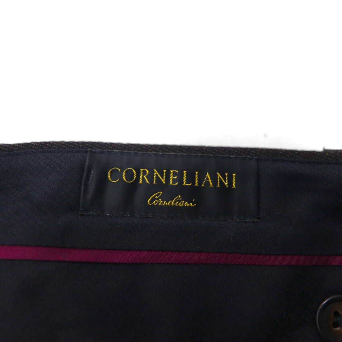 Italy Vintage Trousers CORNELIANI イタリア製 ２タック ワイド スラックス パンツ XL ブラウン ウール