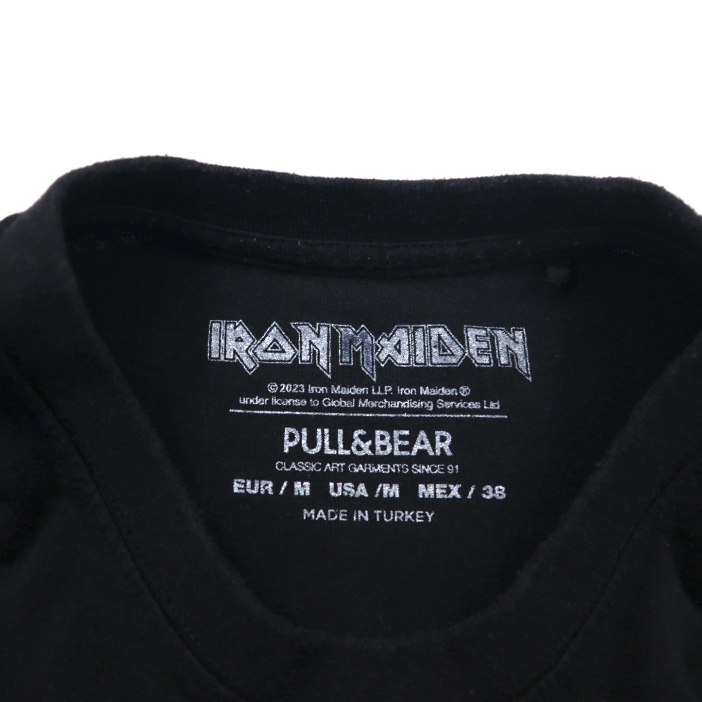 IRON MAIDEN アイアンメイデン WORLD SLAVERN TOUR 1984-85 ツアー ロック バンドTシャツ M ブラック 両面プリント PULL&BEAR トルコ製