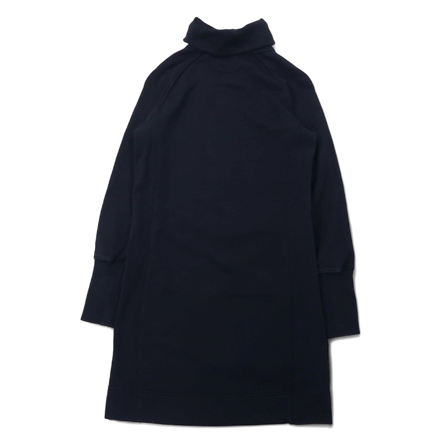 MERRELL タートルネック スウェット ワンピース S ブラック コットン French Terry Dress Cowl Neck Long Sleeve Pockets JWF25772