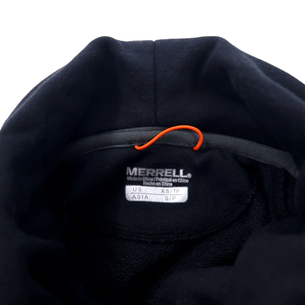 MERRELL Turtleneck Sweat Dress S Black Cotton French Terry Dress Cowl Neck Long Sleeve Pockets JWF25772