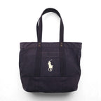 Polo Ralph Lauren Navy Canvas Tote Bag with Vintage Pony Embroidery